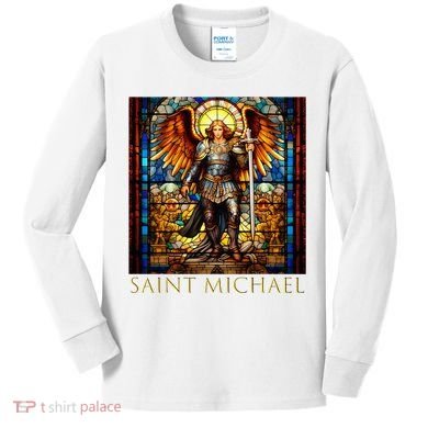 Saint Michael The Archangel Kids Long Sleeve Shirt