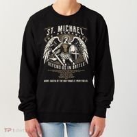 Saint Michael The Archangel Prayer Catholic Christian Pastor Women's Sweatshirt thumb 0