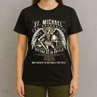 Saint Michael The Archangel Prayer Catholic Christian Pastor T-Shirt thumb 4