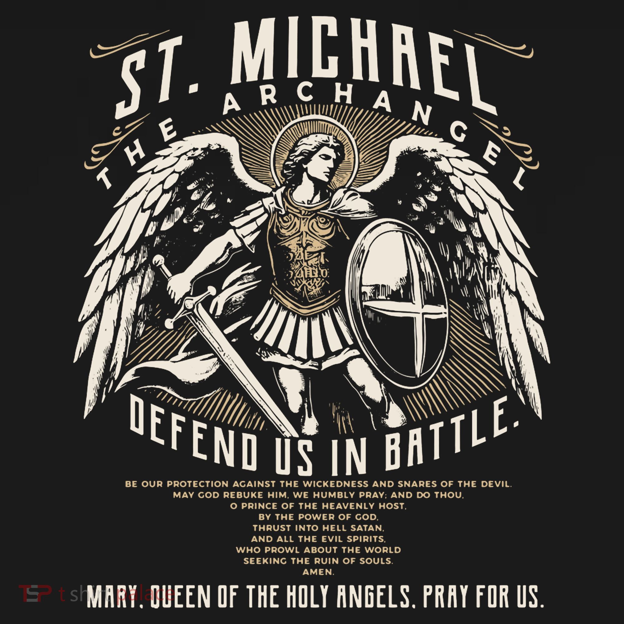 Saint Michael The Archangel Prayer Catholic Christian Pastor T-Shirt
