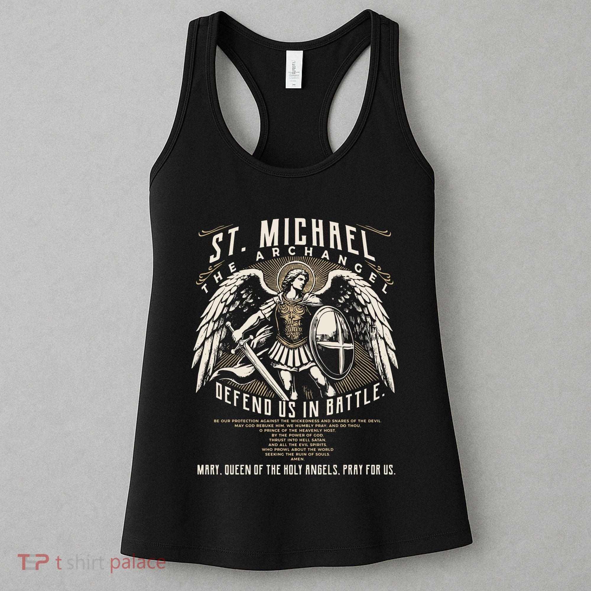 Saint Michael The Archangel Prayer Catholic Christian Pastor Women's Tank Top