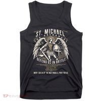 Saint Michael The Archangel Prayer Catholic Christian Pastor Tank Top thumb 0