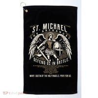 Saint Michael The Archangel Prayer Catholic Christian Pastor Golf Towel thumb 0