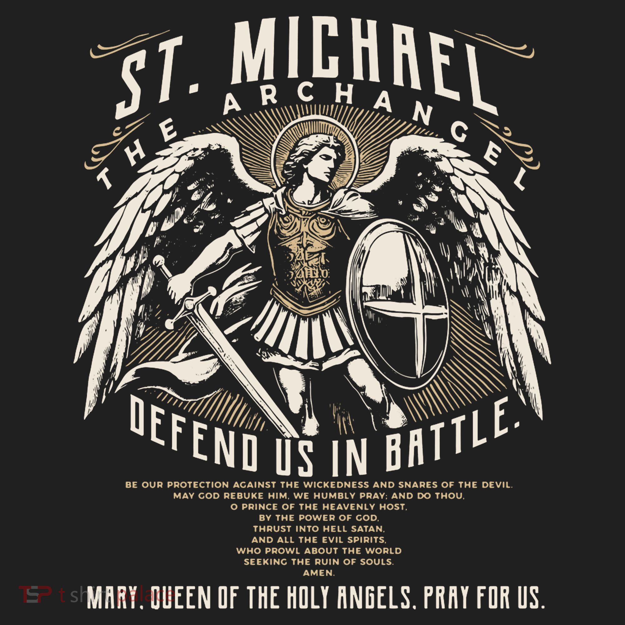 Saint Michael The Archangel Prayer Catholic Christian Pastor Golf Towel