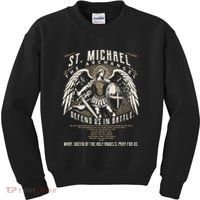 Saint Michael The Archangel Prayer Catholic Christian Pastor Kids Sweatshirt thumb 0
