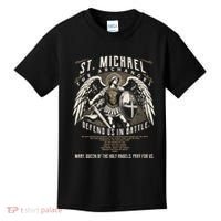 Saint Michael The Archangel Prayer Catholic Christian Pastor Kids T-Shirt thumb 0