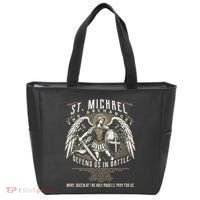 Saint Michael The Archangel Prayer Catholic Christian Pastor Tote Bag thumb 0