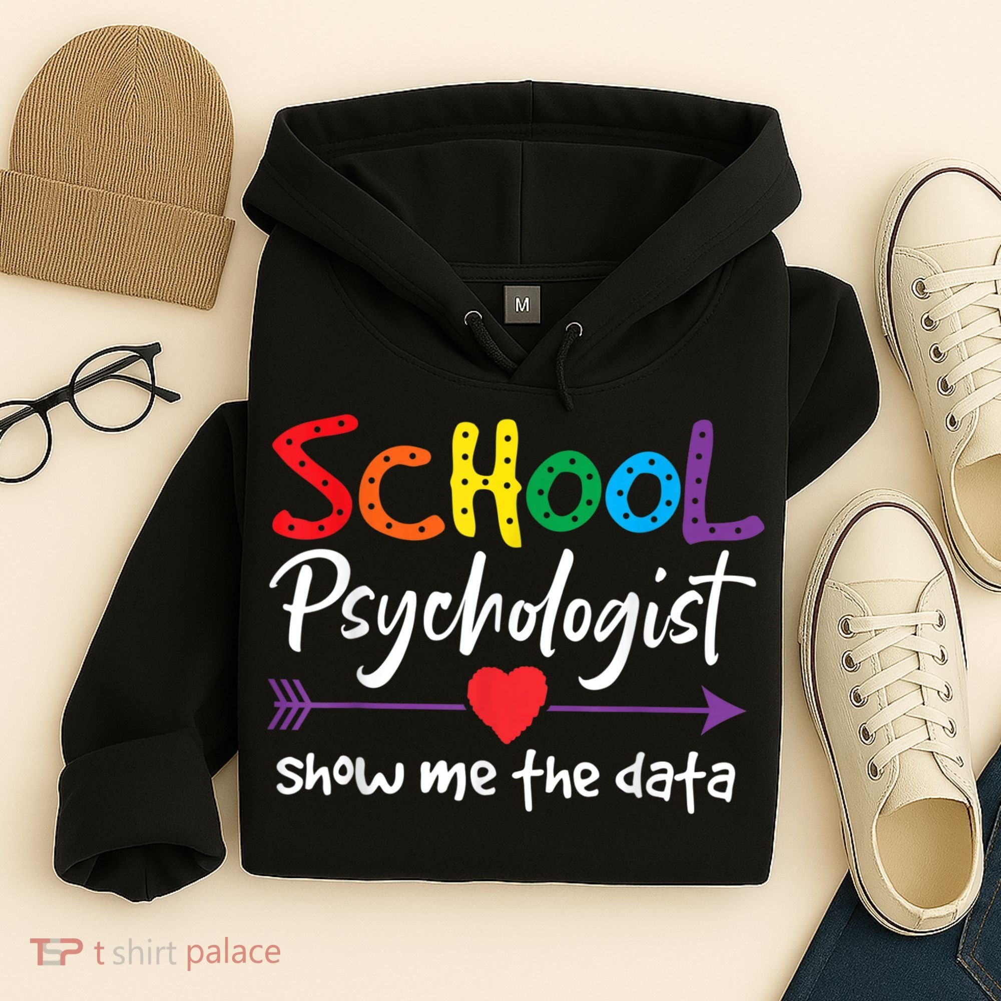 Show Me The Data School Psychologist Hoodie