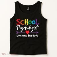 Show Me The Data School Psychologist Tank Top thumb 2