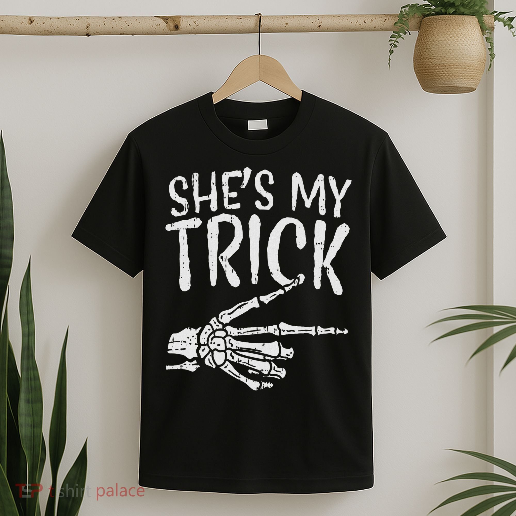 Shes My Trick Matching Couple Halloween Costume Boyfriend T-Shirt