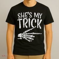 Shes My Trick Matching Couple Halloween Costume Boyfriend T-Shirt thumb 3