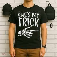 Shes My Trick Matching Couple Halloween Costume Boyfriend T-Shirt thumb 6