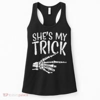 Shes My Trick Matching Couple Halloween Costume Boyfriend Women's Tank Top thumb 0
