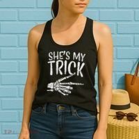 Shes My Trick Matching Couple Halloween Costume Boyfriend Women's Tank Top thumb 2