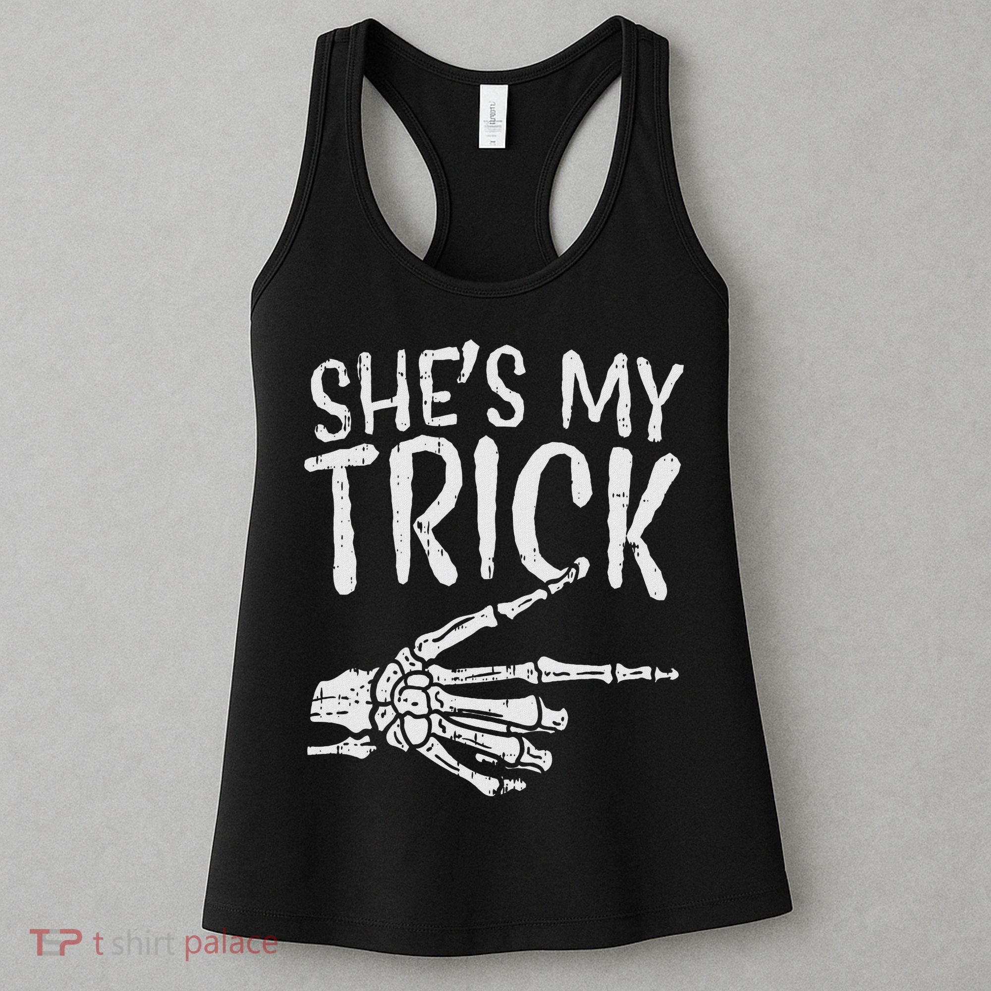 Shes My Trick Matching Couple Halloween Costume Boyfriend Women's Tank Top