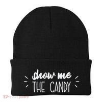 Show Me The Candy Funny Halloween Beanie thumb 0