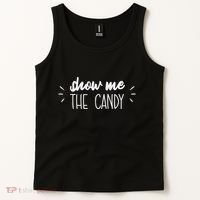 Show Me The Candy Funny Halloween Tank Top thumb 2