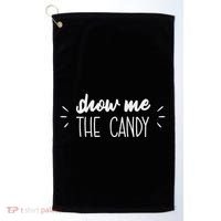 Show Me The Candy Funny Halloween Golf Towel thumb 0