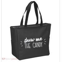 Show Me The Candy Funny Halloween Tote Bag thumb 2