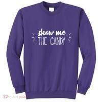 Show Me The Candy Funny Halloween Sweatshirt thumb 0