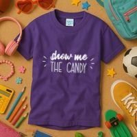 Show Me The Candy Funny Halloween Kids T-Shirt thumb 3