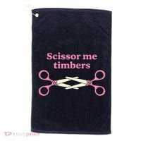 Scissor Me Timbers Golf Towel thumb 0