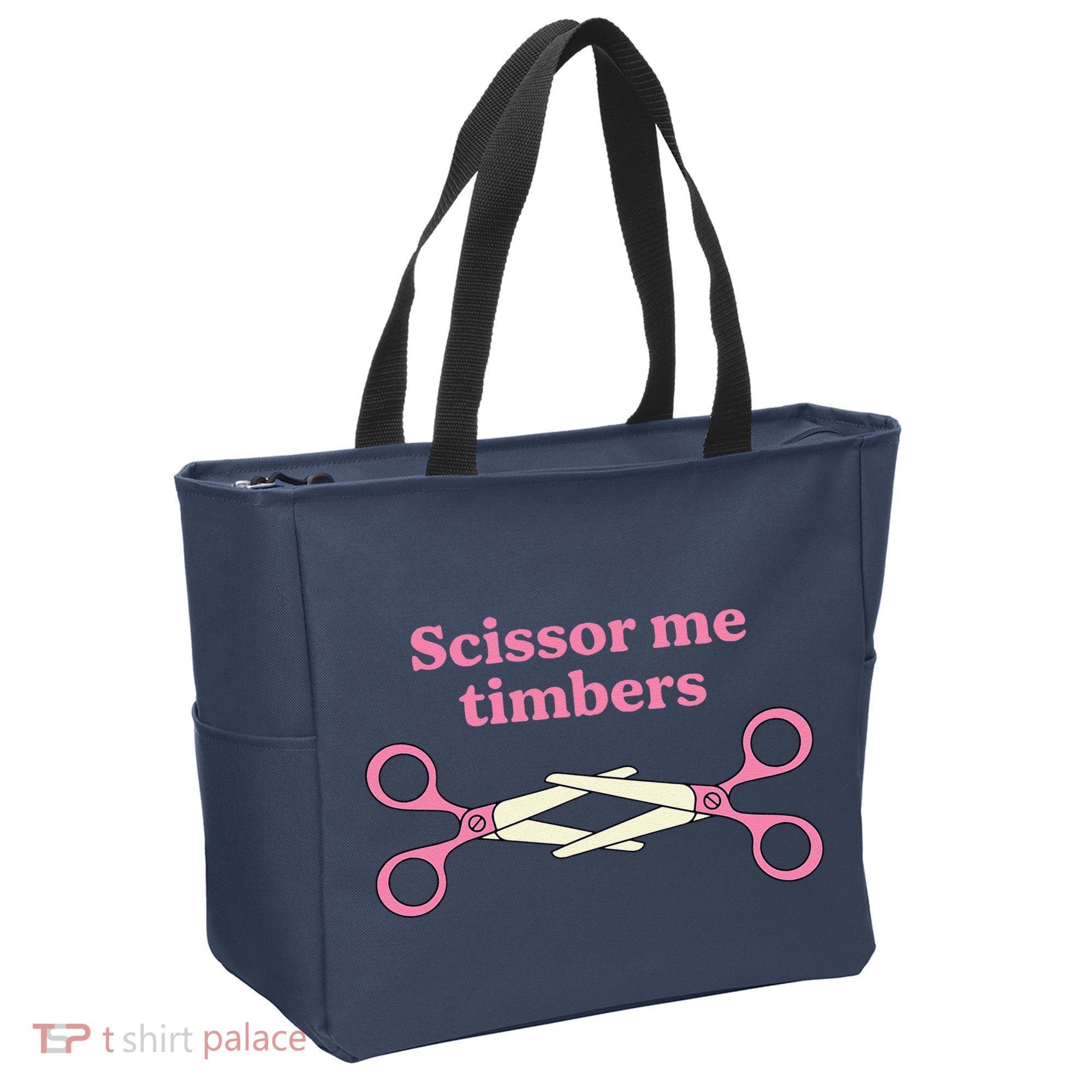 Scissor Me Timbers Tote Bag