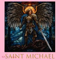 Saint Michael The Archangel Stained Glass Coaster thumb 2