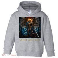 Saint Michael The Archangel Stained Glass Toddler Hoodie thumb 0