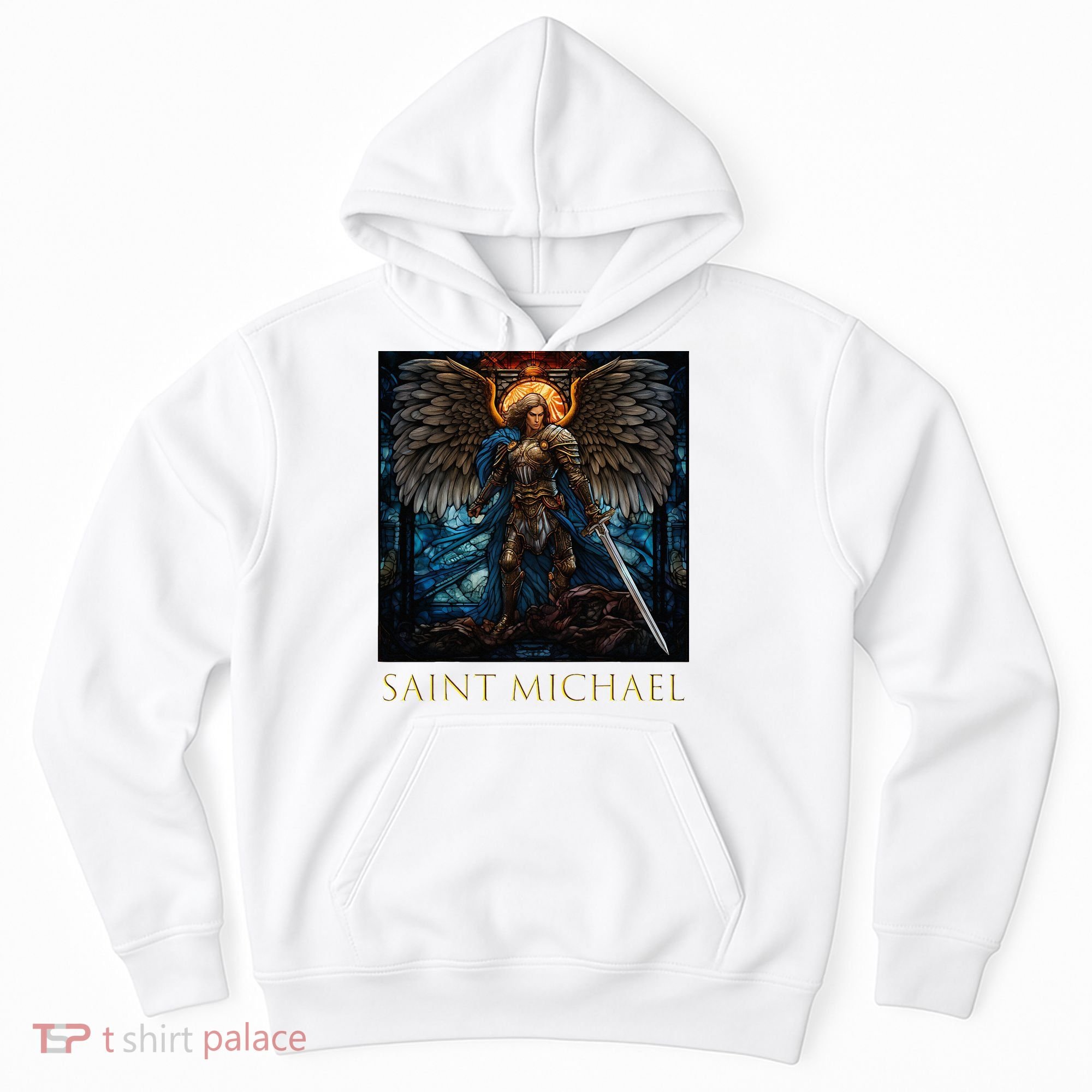 Saint Michael The Archangel Stained Glass Hoodie
