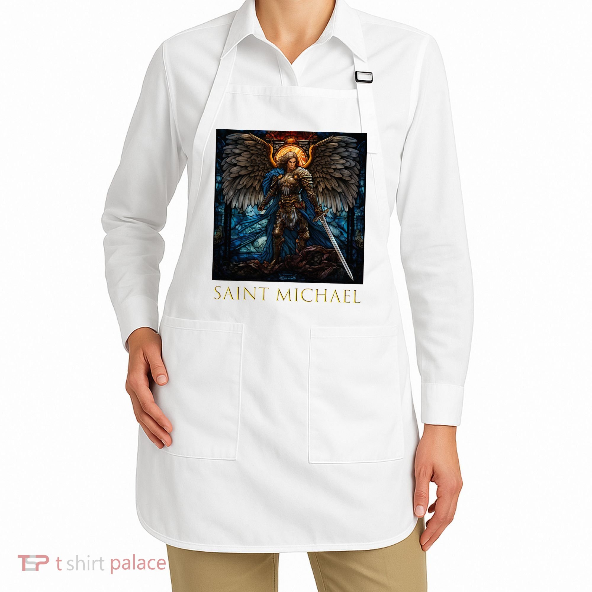 Saint Michael The Archangel Stained Glass Apron
