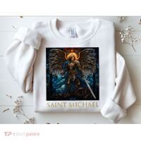 Saint Michael The Archangel Stained Glass Sweatshirt thumb 2
