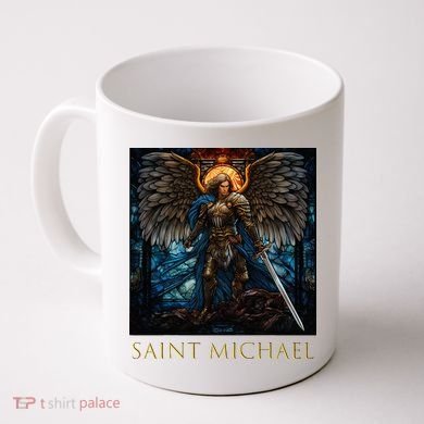 Saint Michael The Archangel Stained Glass Coffee Mug