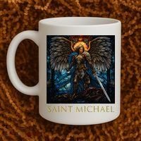 Saint Michael The Archangel Stained Glass Coffee Mug thumb 2
