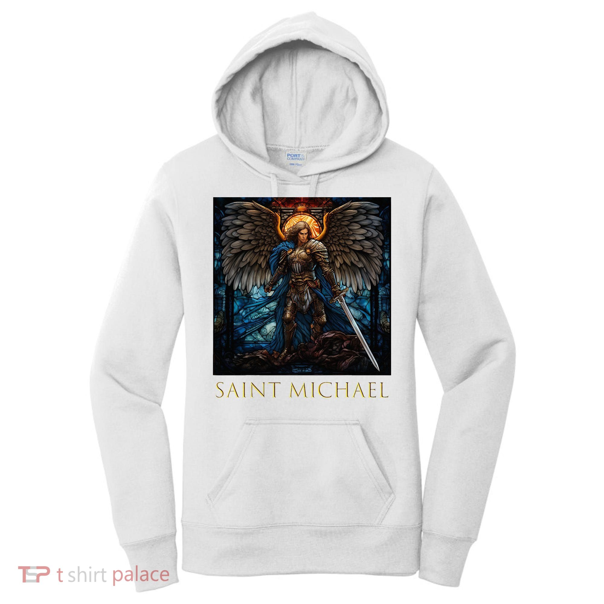 Saint Michael The Archangel Stained Glass Women's Hoodie