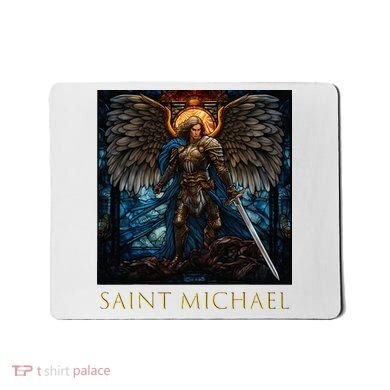 Saint Michael The Archangel Stained Glass Mousepad
