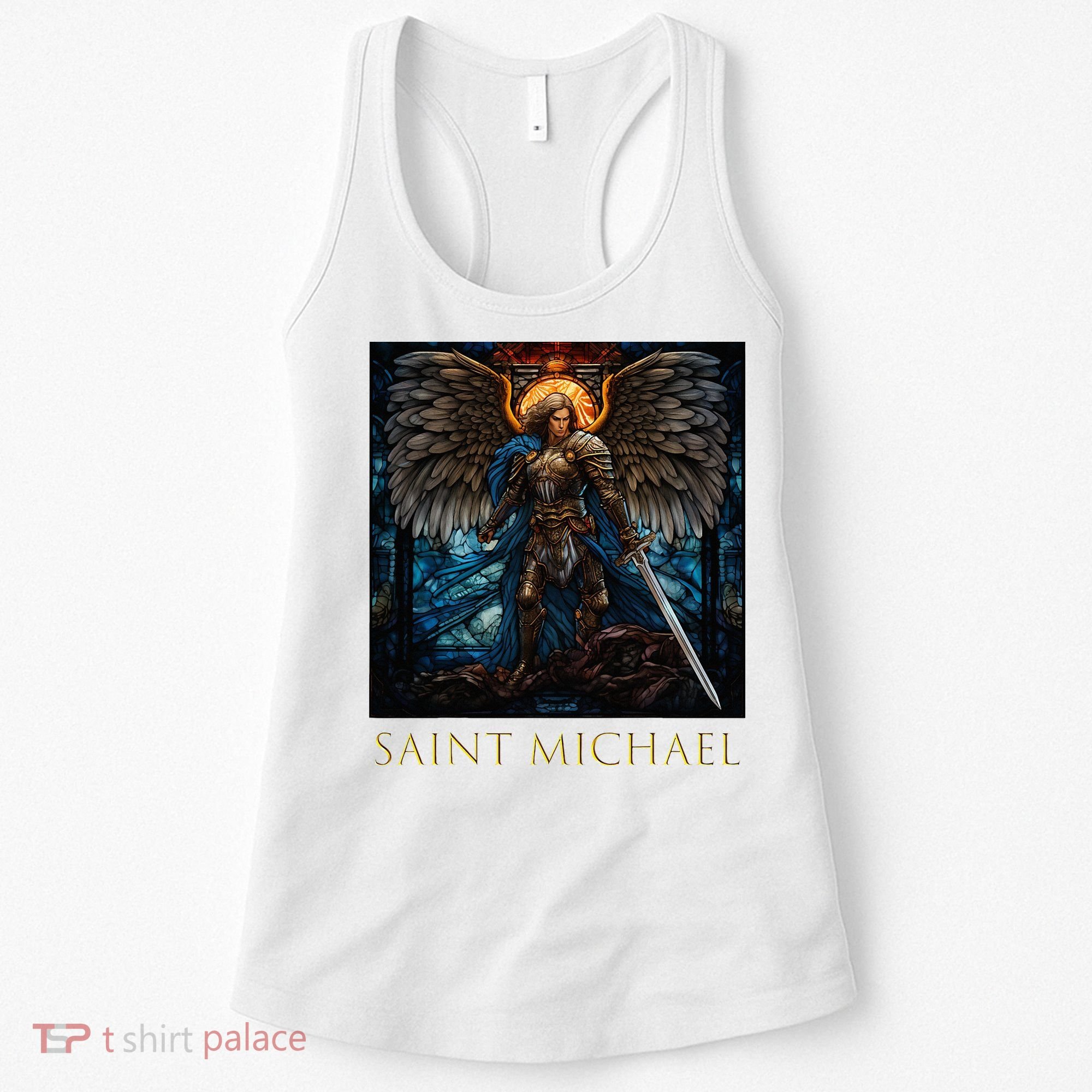Saint Michael The Archangel Stained Glass Women's Tank Top