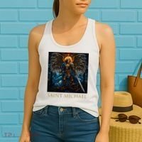 Saint Michael The Archangel Stained Glass Women's Tank Top thumb 2