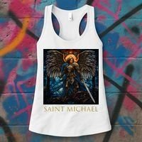 Saint Michael The Archangel Stained Glass Women's Tank Top thumb 3
