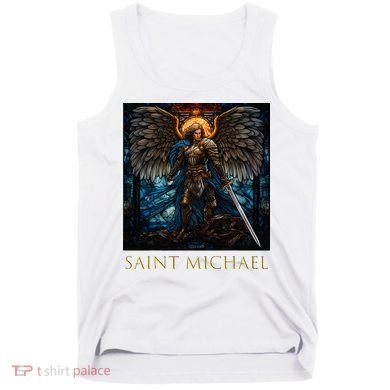 Saint Michael The Archangel Stained Glass Tank Top