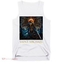 Saint Michael The Archangel Stained Glass Tank Top thumb 0