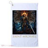Saint Michael The Archangel Stained Glass Golf Towel thumb 0