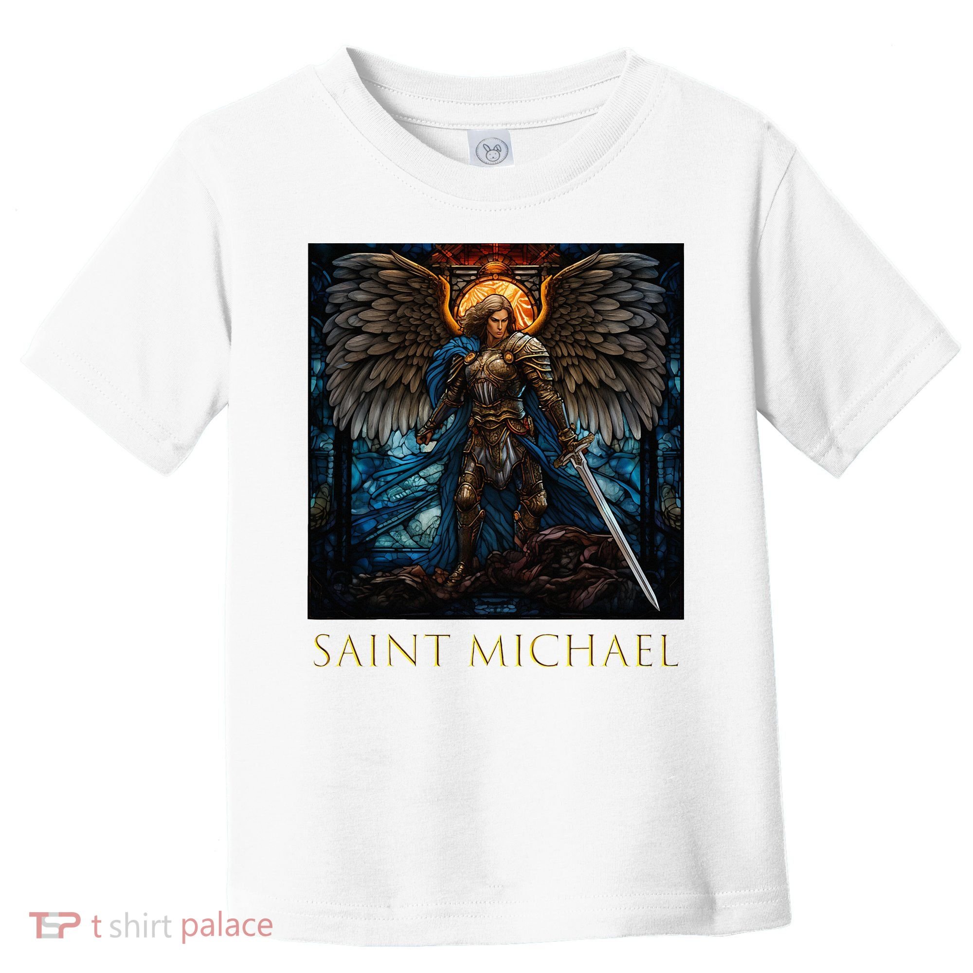 Saint Michael The Archangel Stained Glass Toddler T-Shirt
