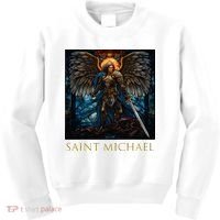 Saint Michael The Archangel Stained Glass Kids Sweatshirt thumb 0