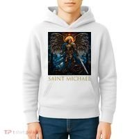 Saint Michael The Archangel Stained Glass Kids Hoodie thumb 4