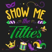 Show Me The Titties Funny Mardi Gras Women's Sweatshirt thumb 2