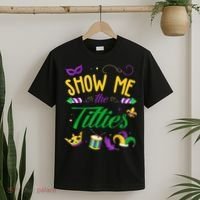 Show Me The Titties Funny Mardi Gras T-Shirt thumb 2