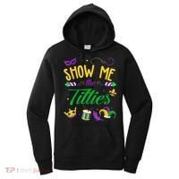 Show Me The Titties Funny Mardi Gras Women's Hoodie thumb 0