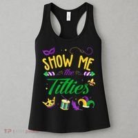 Show Me The Titties Funny Mardi Gras Women's Tank Top thumb 3