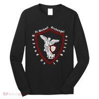 Saint Michael The Archangel Defend Us In Battle Long Sleeve Shirt thumb 0